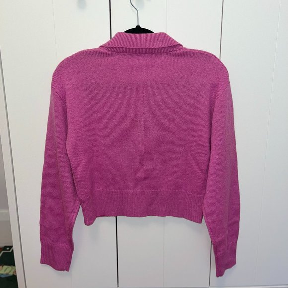 Pink Collared Sweater - Picture 2 of 3